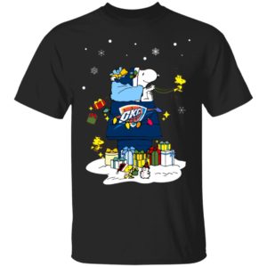 Oklahoma City Thunder Santa Snoopy Wish You A Merry Christmas Shirt