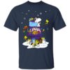 Notre Dame Fighting Irish Santa Snoopy Wish You A Merry Christmas Shirt