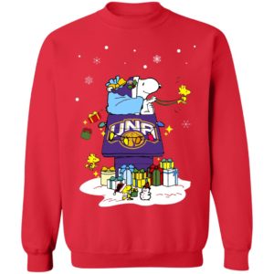 North Alabama Lions Santa Snoopy Wish You A Merry Christmas Shirt