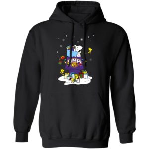 North Alabama Lions Santa Snoopy Wish You A Merry Christmas Shirt