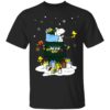 New York Knicks Santa Snoopy Wish You A Merry Christmas Shirt