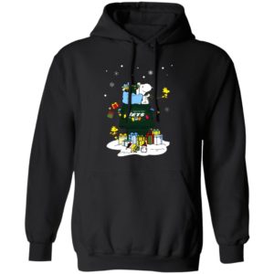 New York Jets Santa Snoopy Wish You A Merry Christmas Shirt