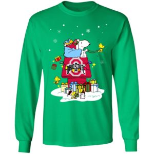 Ohio State Buckeyes Santa Snoopy Wish You A Merry Christmas Shirt