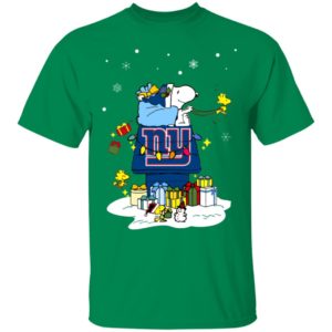 New York Giants Santa Snoopy Wish You A Merry Christmas Shirt