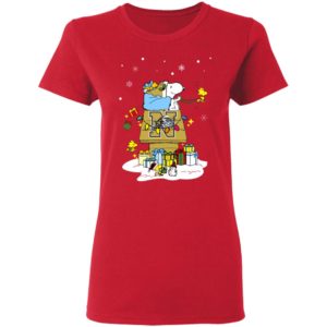 Navy Midshipmen Santa Snoopy Wish You A Merry Christmas Shirt