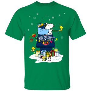 New Orleans Pelicans Santa Snoopy Wish You A Merry Christmas Shirt