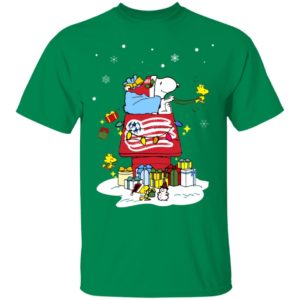 New England Revolution Santa Snoopy Wish You A Merry Christmas Shirt