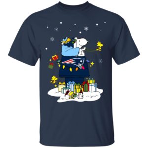New England Patriots Santa Snoopy Wish You A Merry Christmas Shirt