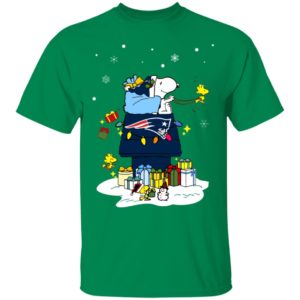 New England Patriots Santa Snoopy Wish You A Merry Christmas Shirt