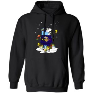Minnesota Vikings Santa Snoopy Wish You A Merry Christmas Shirt