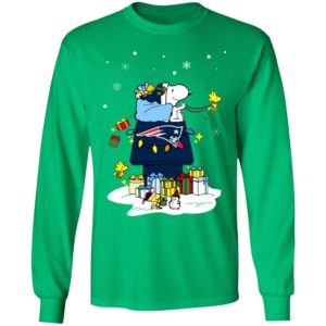 New England Patriots Santa Snoopy Wish You A Merry Christmas Shirt