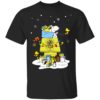 Navy Midshipmen Santa Snoopy Wish You A Merry Christmas Shirt