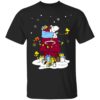 Miami Hurricanes Santa Snoopy Wish You A Merry Christmas Shirt