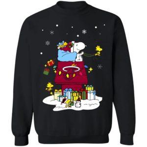 Miami Heat Santa Snoopy Wish You A Merry Christmas Shirt