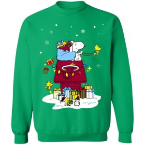 Miami Heat Santa Snoopy Wish You A Merry Christmas Shirt