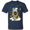 Los Angeles Clippers Santa Snoopy Wish You A Merry Christmas Shirt