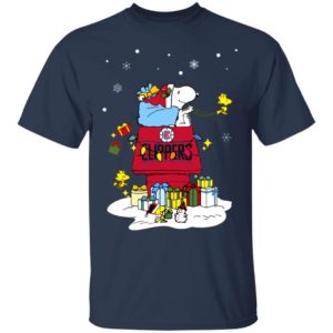Los Angeles Clippers Santa Snoopy Wish You A Merry Christmas Shirt Los Angeles Clippers Santa Snoopy Wish You A Merry Christmas Shirt