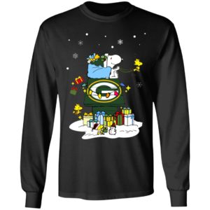 Green Bay Packers Santa Snoopy Wish You A Merry Christmas Shirt