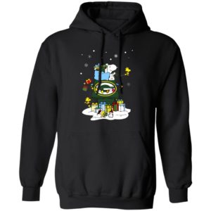 Green Bay Packers Santa Snoopy Wish You A Merry Christmas Shirt