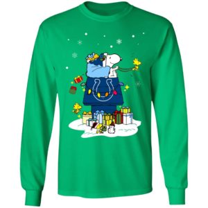 Indianapolis Colts Santa Snoopy Wish You A Merry Christmas Shirt