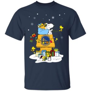 Golden State Warriors Santa Snoopy Wish You A Merry Christmas Shirt