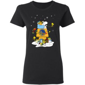 Golden State Warriors Santa Snoopy Wish You A Merry Christmas Shirt