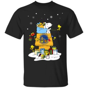 Golden State Warriors Santa Snoopy Wish You A Merry Christmas Shirt
