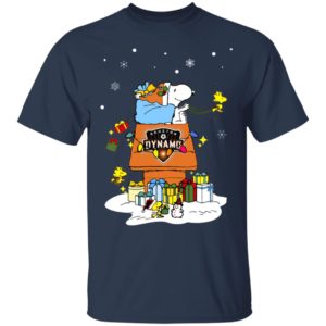 Houston Dynamo Santa Snoopy Wish You A Merry Christmas Shirt