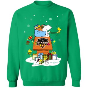 Houston Dynamo Santa Snoopy Wish You A Merry Christmas Shirt