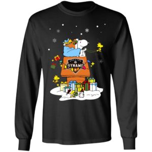 Houston Dynamo Santa Snoopy Wish You A Merry Christmas Shirt