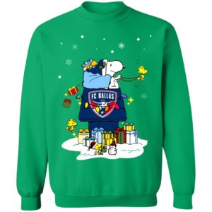 FC Dallas Santa Snoopy Wish You A Merry Christmas Shirt