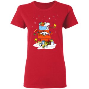 Denver Broncos Santa Snoopy Wish You A Merry Christmas Shirt