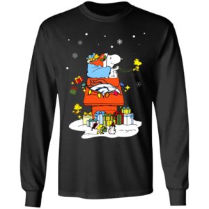 Denver Broncos Santa Snoopy Wish You A Merry Christmas Shirt