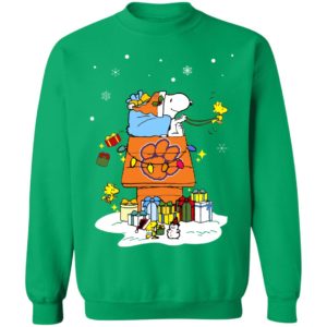 Clemson Tigers Santa Snoopy Wish You A Merry Christmas Shirt