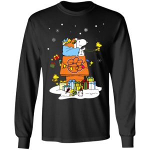 Clemson Tigers Santa Snoopy Wish You A Merry Christmas Shirt