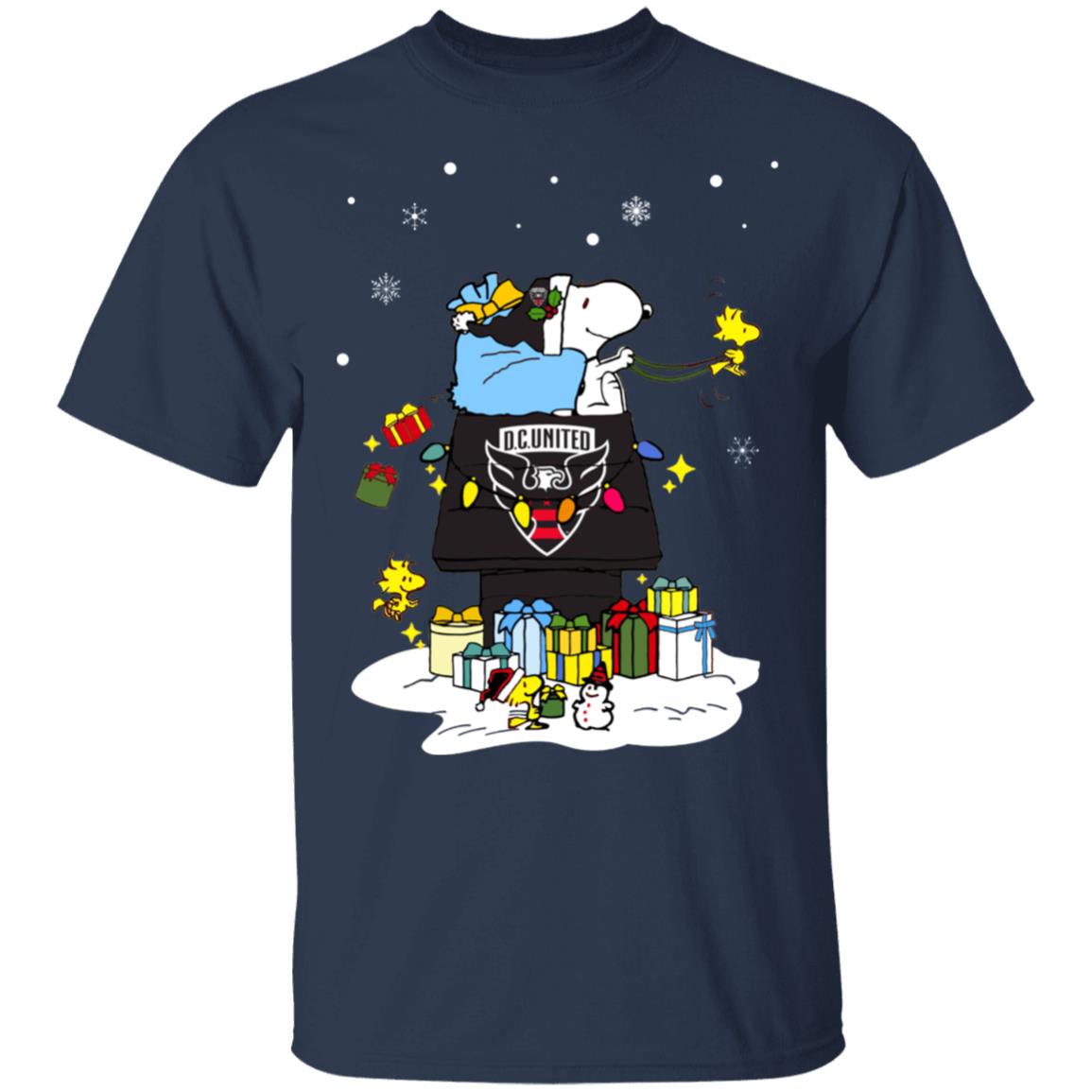DC United Santa Snoopy Wish You A Merry Christmas Shirt