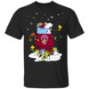 Cleveland Browns Santa Snoopy Wish You A Merry Christmas Shirt