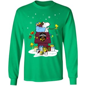 Cleveland Cavaliers Santa Snoopy Wish You A Merry Christmas Shirt