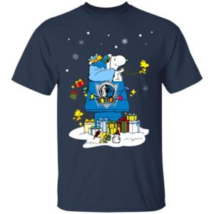 Dallas Mavericks Santa Snoopy Wish You A Merry Christmas Shirt