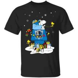 Dallas Mavericks Santa Snoopy Wish You A Merry Christmas Shirt