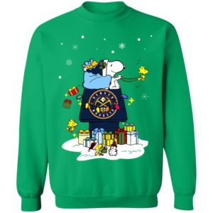 Denver Nuggets Santa Snoopy Wish You A Merry Christmas Shirt