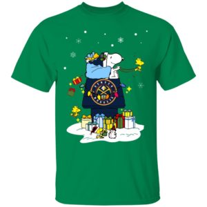 Denver Nuggets Santa Snoopy Wish You A Merry Christmas Shirt