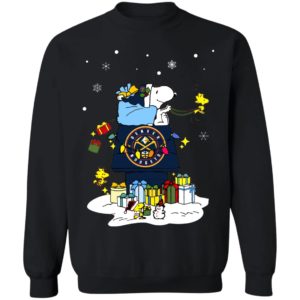 Denver Nuggets Santa Snoopy Wish You A Merry Christmas Shirt