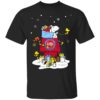 Detroit Lions Santa Snoopy Wish You A Merry Christmas Shirt