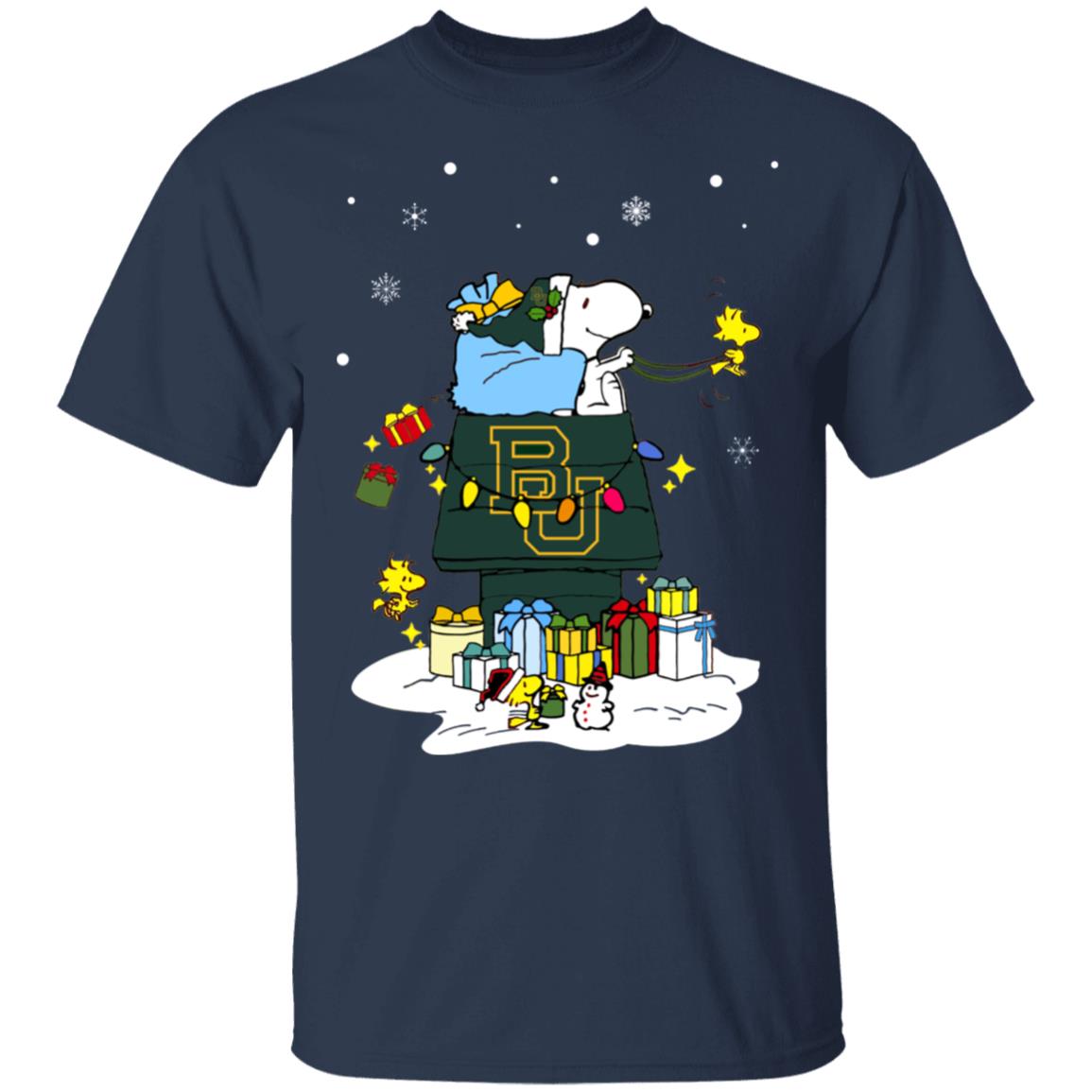 Baylor Bears Santa Snoopy Wish You A Merry Christmas Shirt