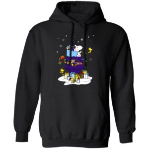 Baltimore Ravens Santa Snoopy Wish You A Merry Christmas Shirt