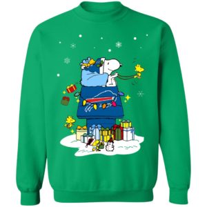 Buffalo Bills Santa Snoopy Wish You A Merry Christmas Shirt