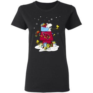 Arizona Cardinals Santa Snoopy Wish You A Merry Christmas Shirt