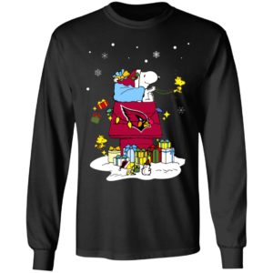 Arizona Cardinals Santa Snoopy Wish You A Merry Christmas Shirt