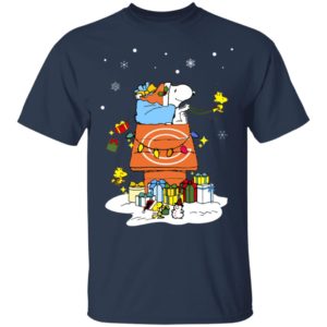 Chicago Bears Santa Snoopy Wish You A Merry Christmas Shirt